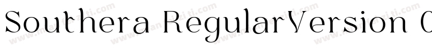 Southera RegularVersion 001000字体转换